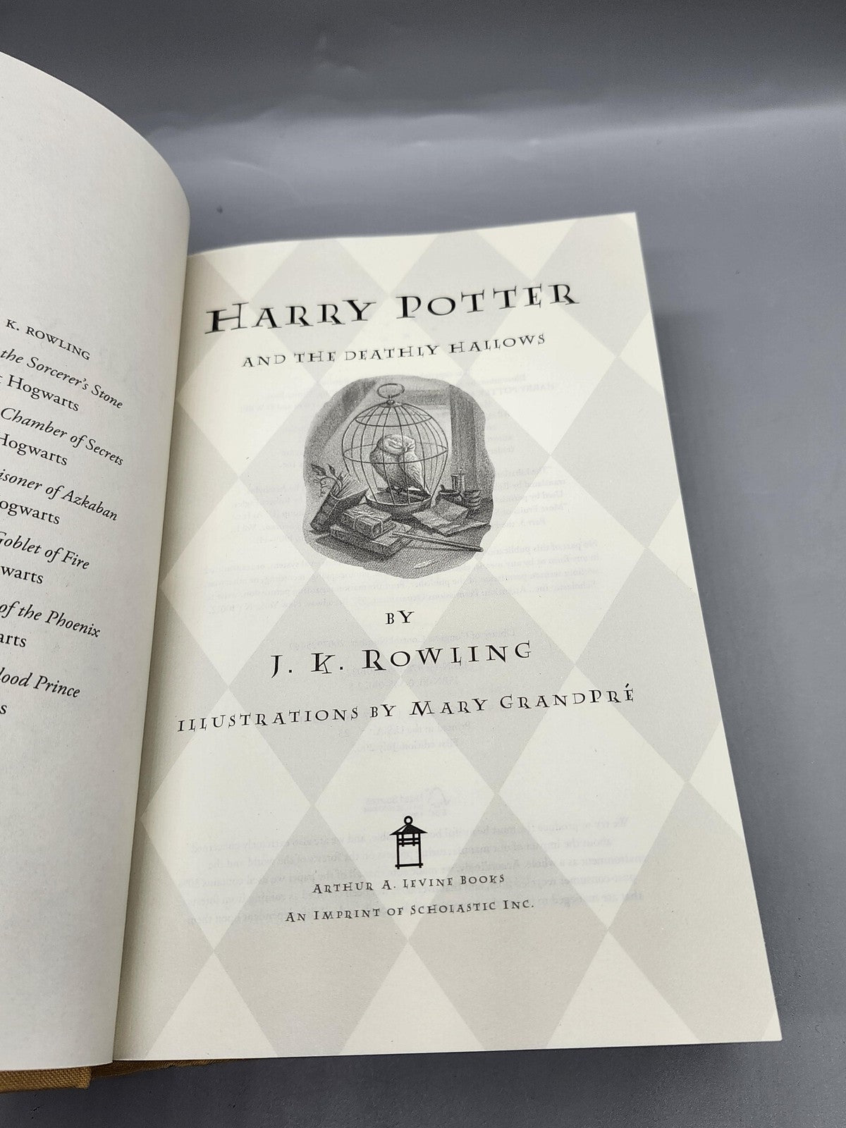 Harry Potter And The Deathly Hallows J.K. Rowling Yellow HC Scholastic 1st 2007