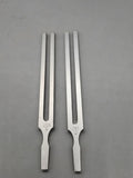 Tuning Fork Set Of 2 256 C 256Hz Silver Metal Piano Violin Ukulele Instrument