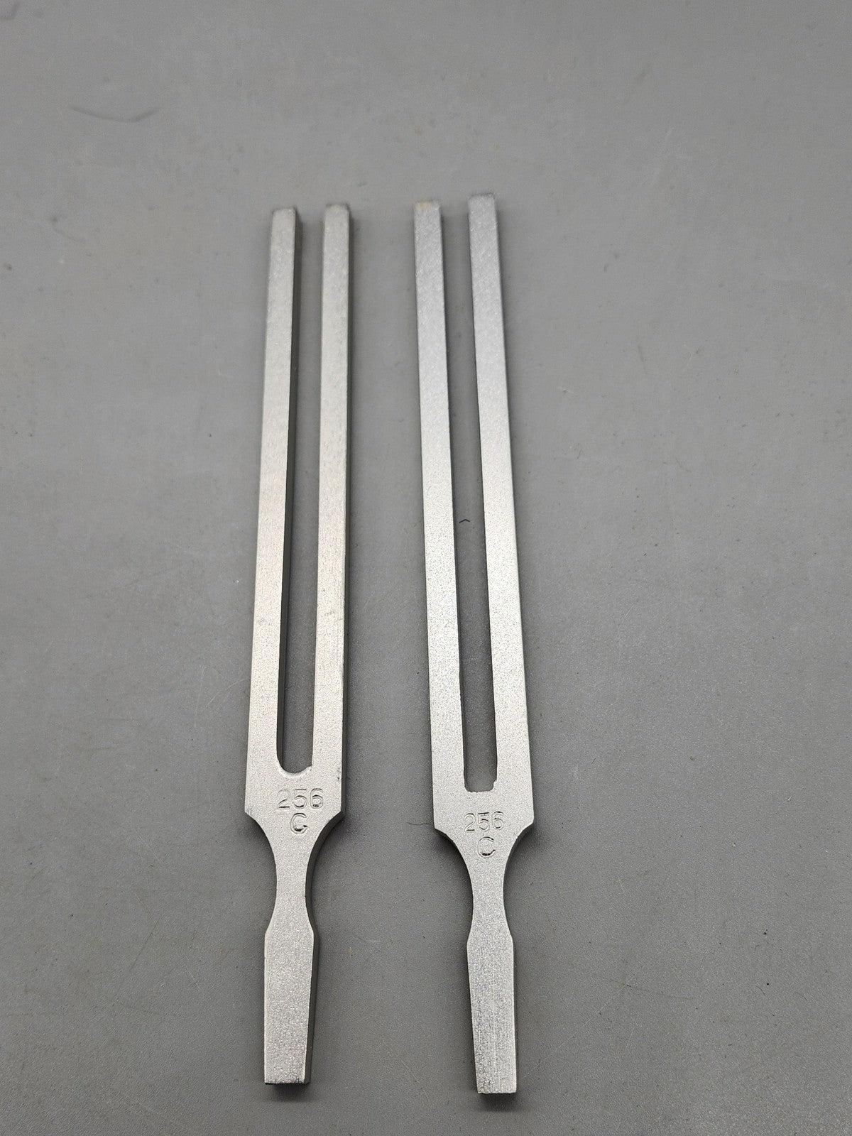 Tuning Fork Set Of 2 256 C 256Hz Silver Metal Piano Violin Ukulele Instrument