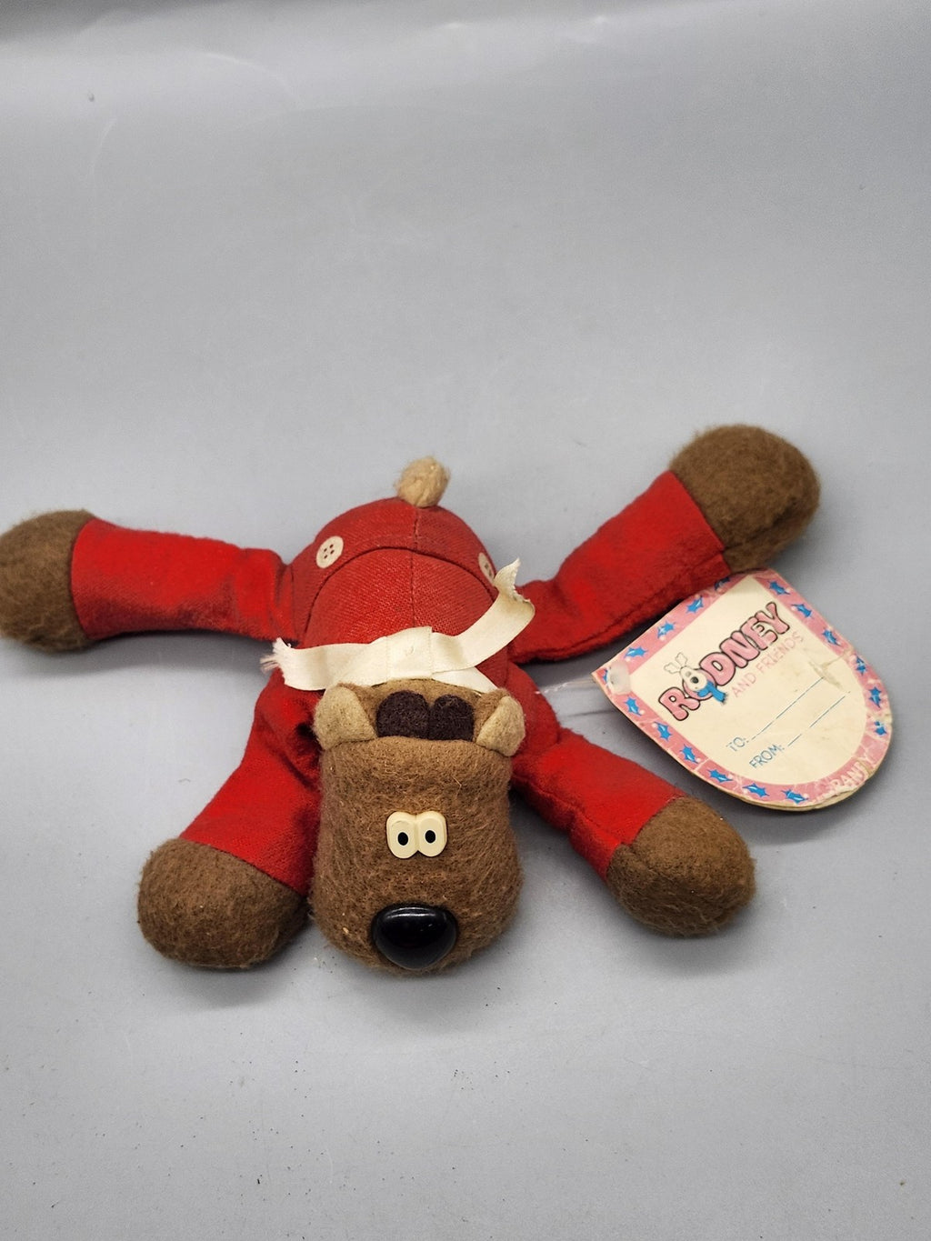 Vintage Hallmark Randy Reindeer Rodney Plush Small Red Christmas Stuffed Toy