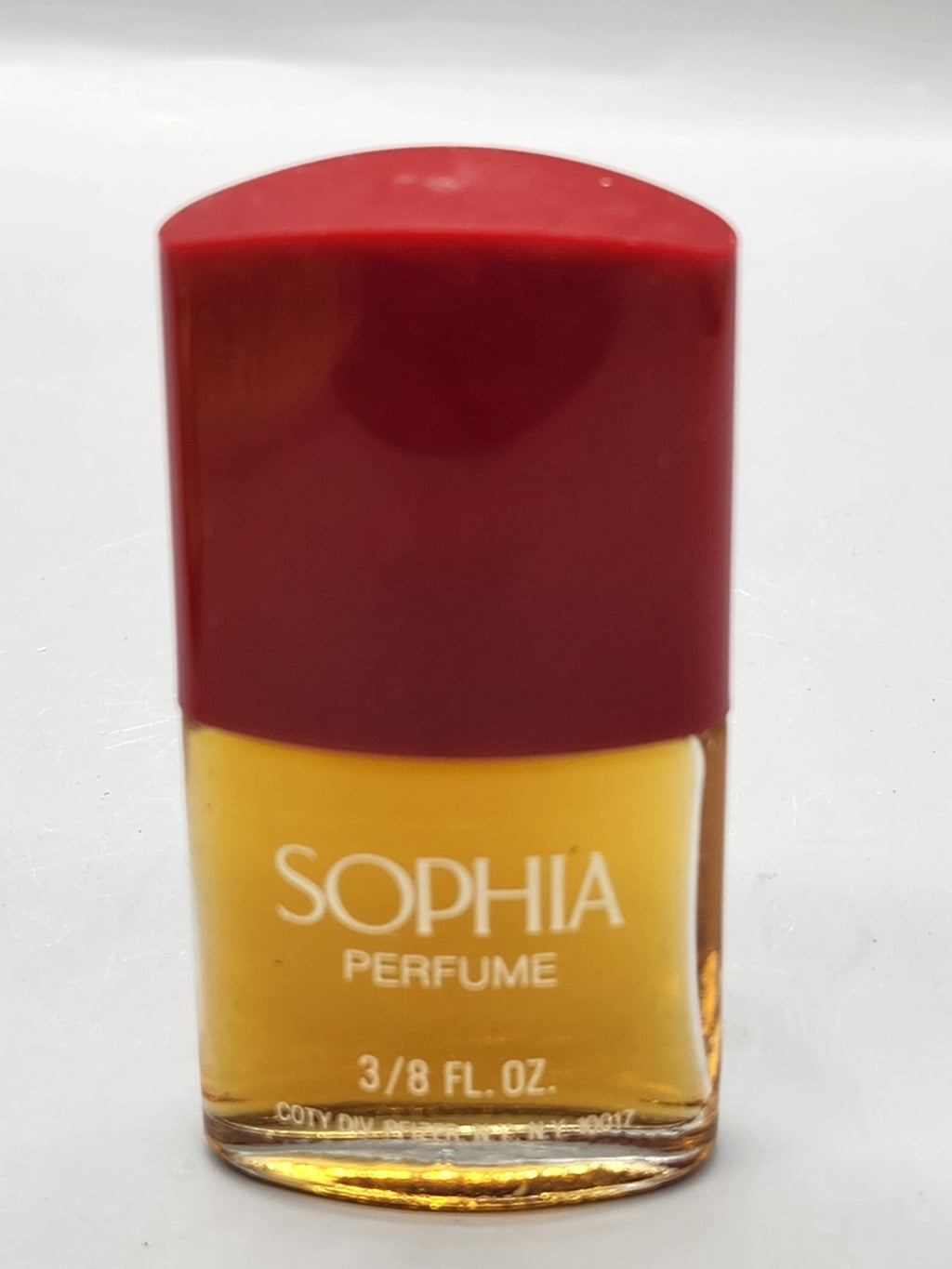 Vintage Sophia Perfume 3/8 oz by Coty Partial Splash Bottle w/ Red Cap