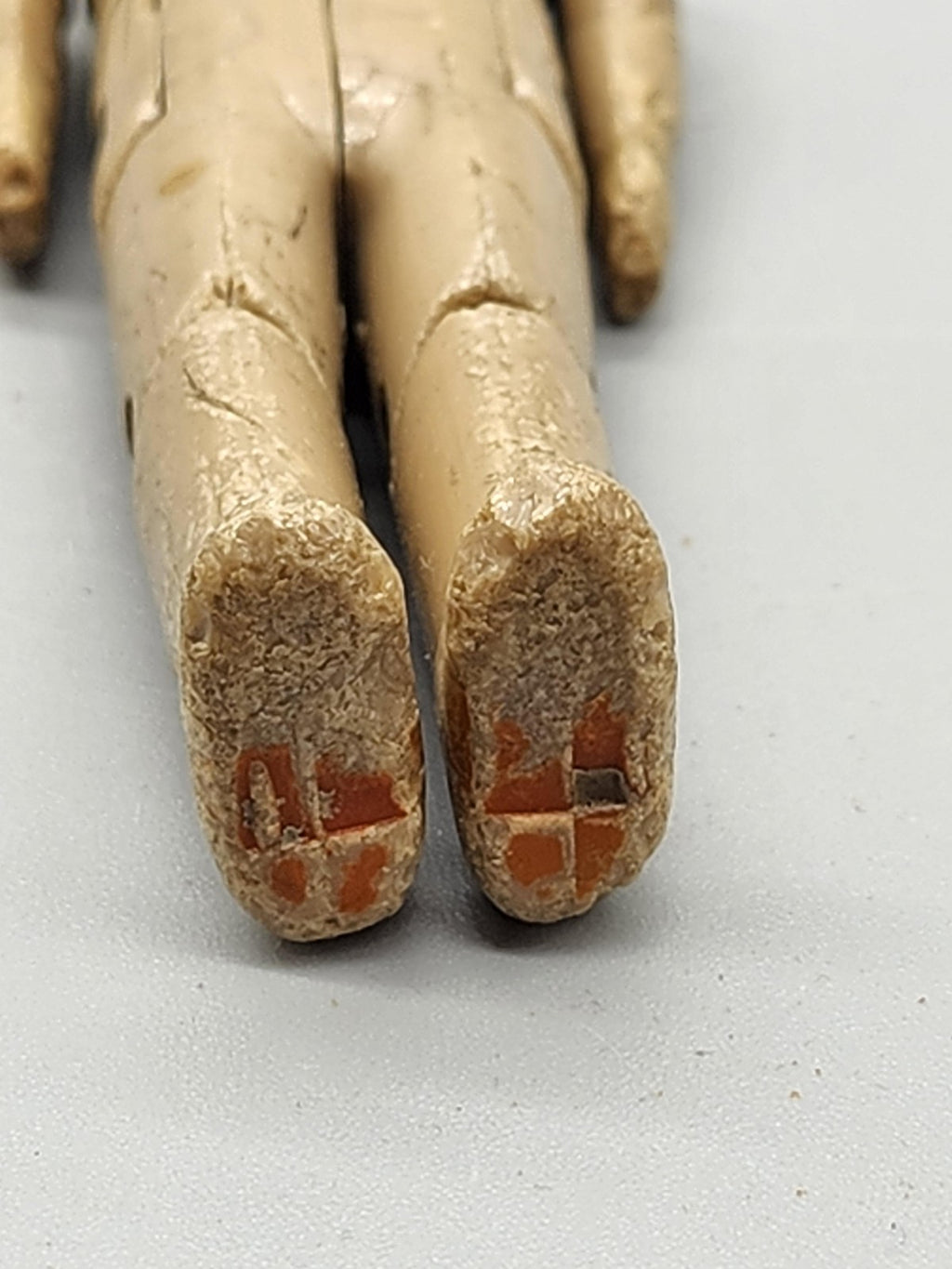 Vintage Beige Plastic Jointed Man Doll 3 In Suit Tie Dollhouse Figure Toy