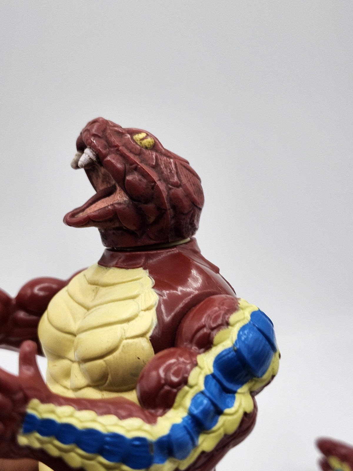 Snake Monster Action Figure Brown Yellow Belly Tail Plastic Toy Loose Fantasy