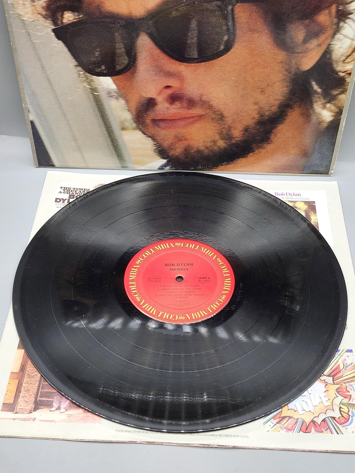 Bob Dylan Infidels 12" Black Vinyl LP 33 RPM 1983 Columbia Folk Rock USA Album