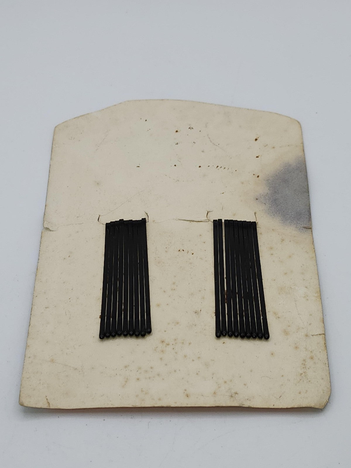 Vintage Betsy Ross Rubber Tipped Bob Pins Card 18 Black Hair Clips USA