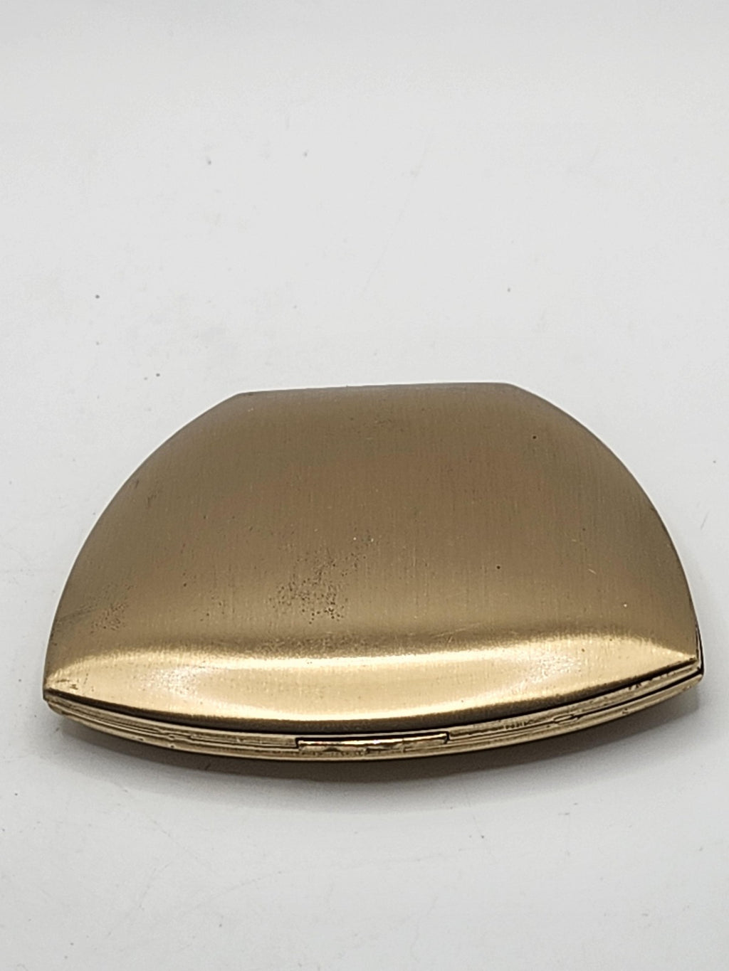 Vintage Elgin American Gold Tone Compact Powder Mirror Puff Case USA Makeup