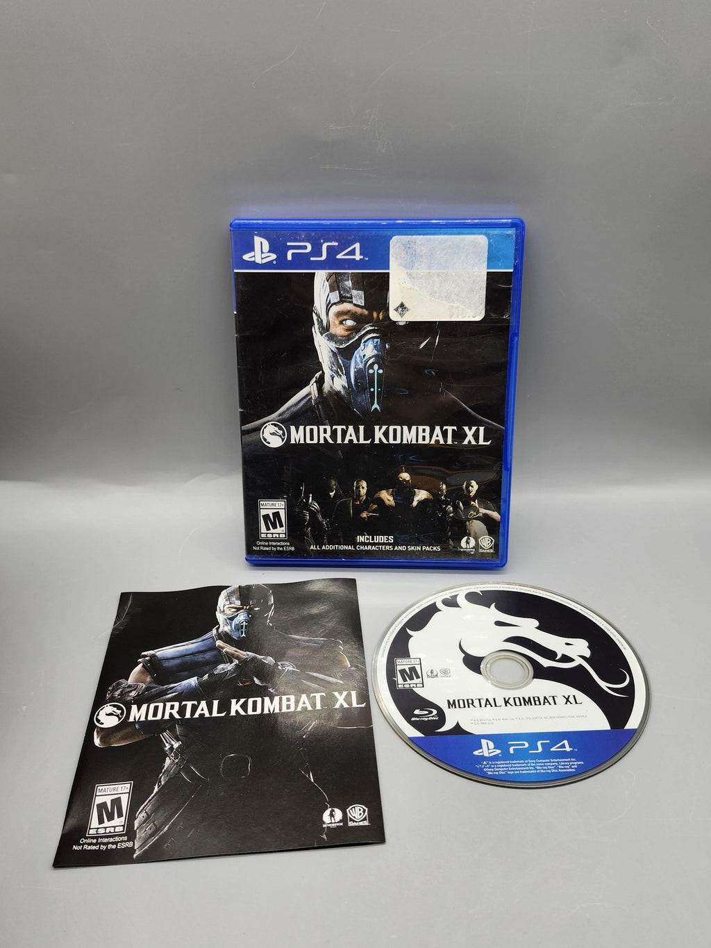 Mortal Kombat XL PlayStation 4 PS4 Game M WB Games NTSC-U/C Disc Case Fighting