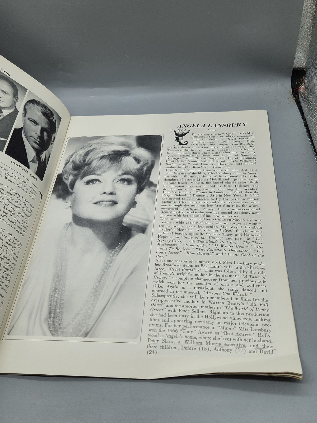 Vintage Angela Lansbury Mame Broadway Theater Program Original Cast Musical...