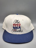Vintage 1992 NBA Finals Hat Cap Snap Back White Blue NBA Basketball USA Mens