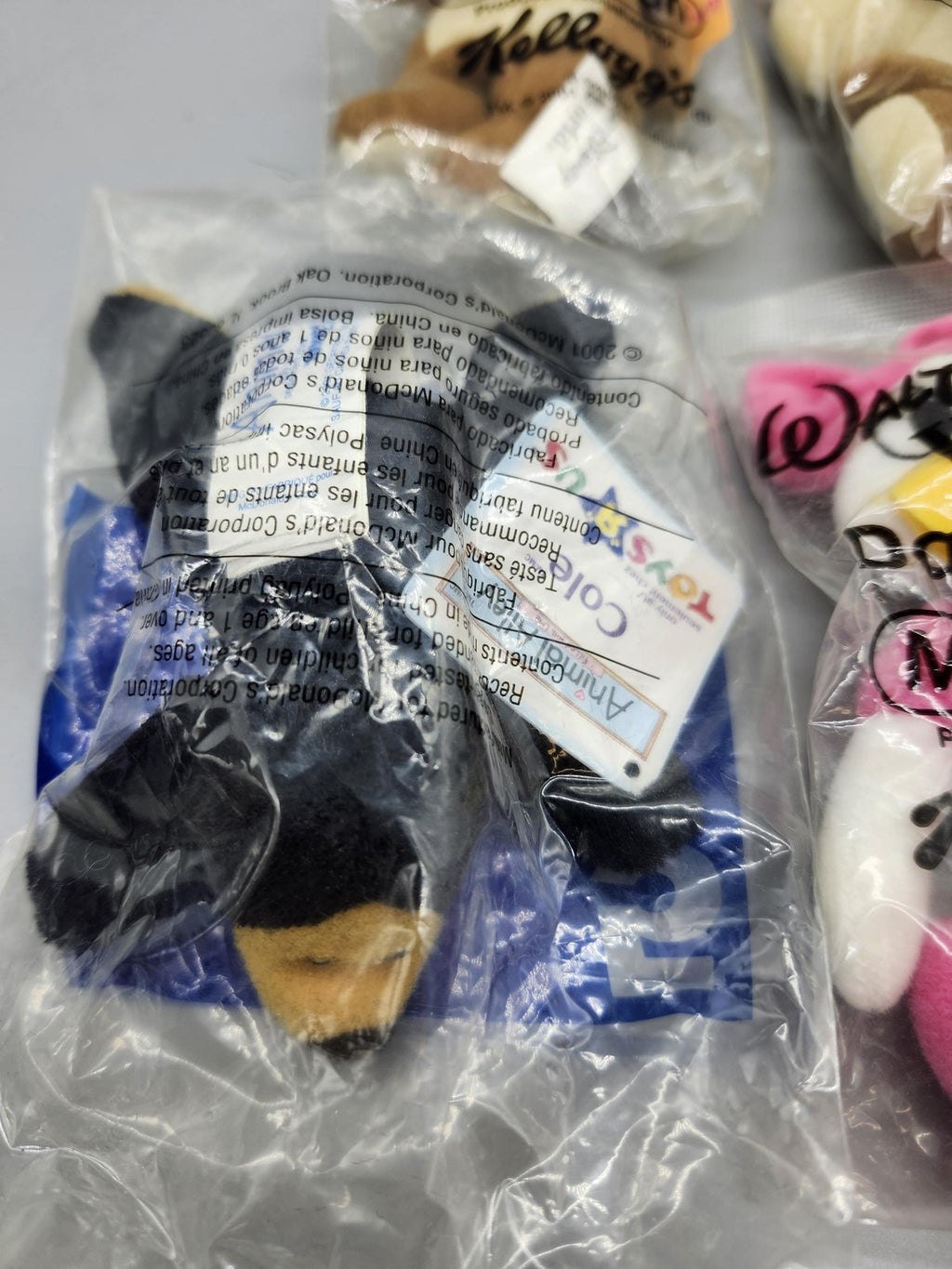 Vintage Disney Kellogg's Mini Bean Plush Lot 5pc Chip Dale Daisy Duck New Bagged
