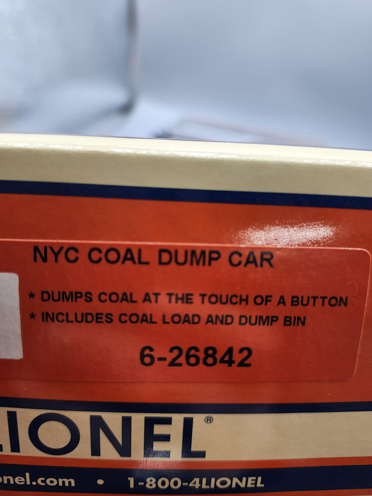Lionel 6-26842 NYC Operating Coal Dump Car O Gauge O Scale Box NY Central