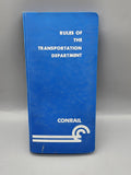 Vintage Conrail Transportation Department Rules Book Blue Binder 1987 Railroad