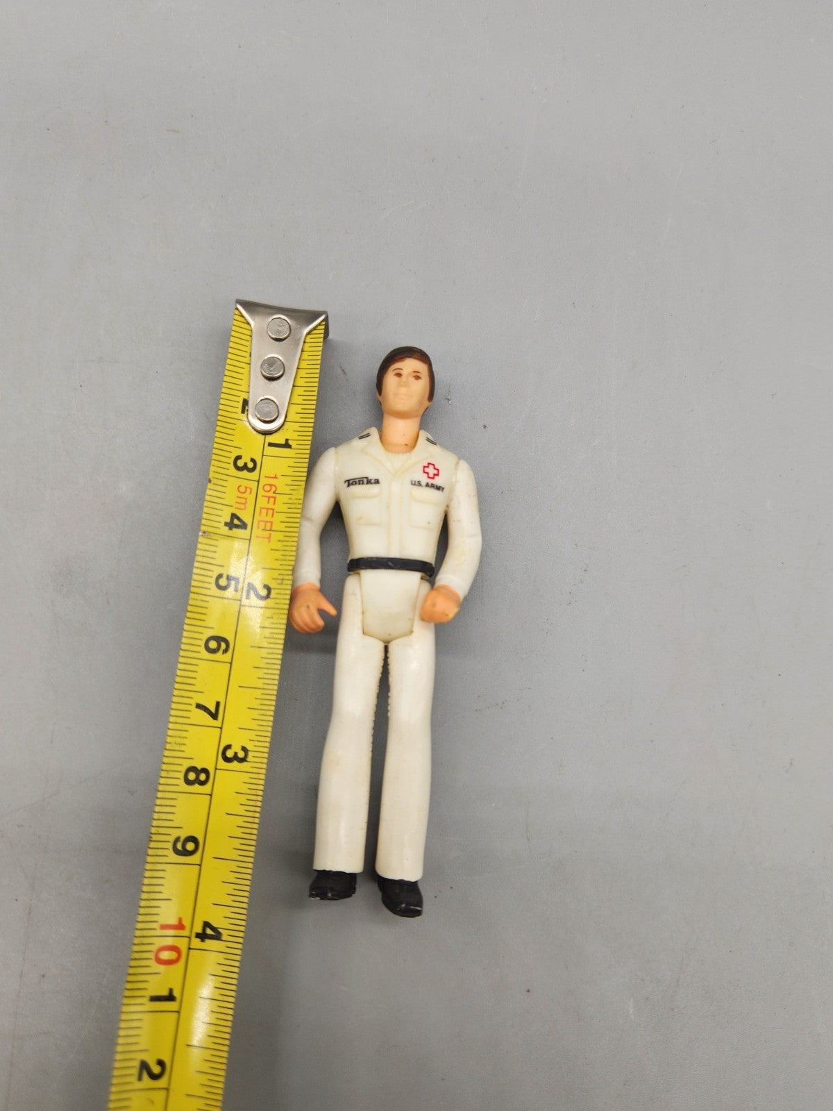 Vintage Tonka U.S. Army Medic Action Figure Red Cross Military Toy White Uniform