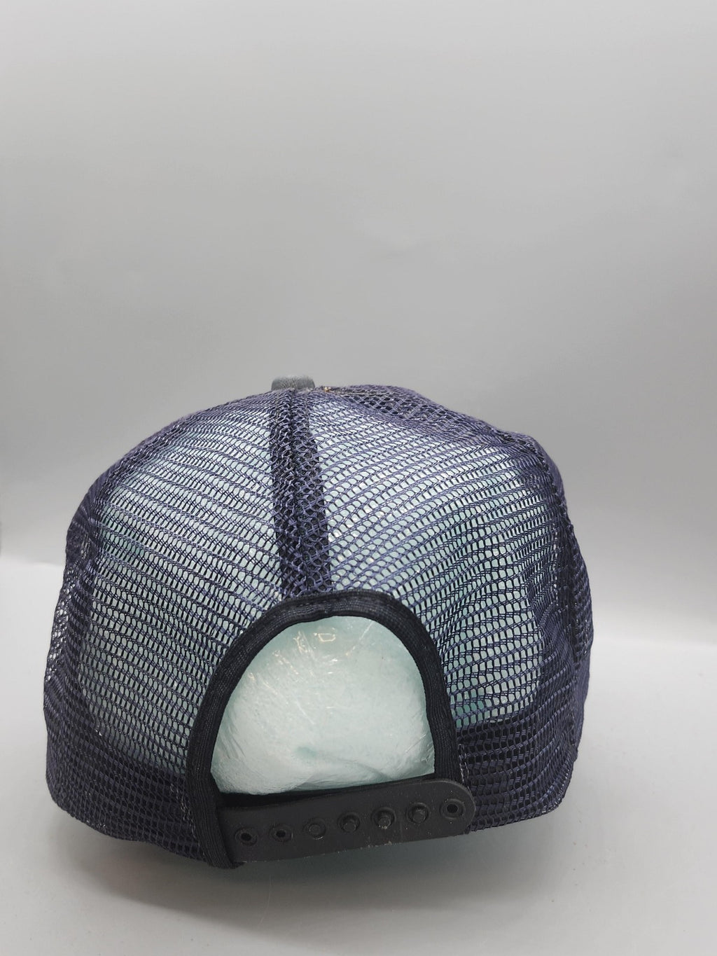 Vintage Gilbert Hat Cap Snap Back Mens One Size Blue Mesh Trucker Script 80s