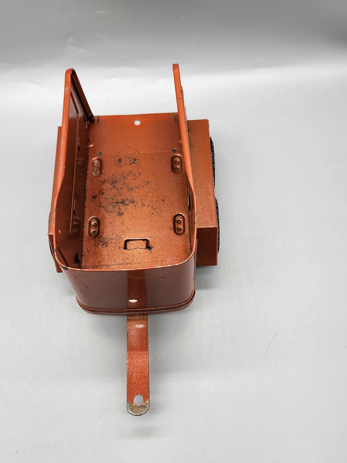Vintage Nylint Horse Ranch Trailer Pressed Steel Toy Small Orange Vehicle