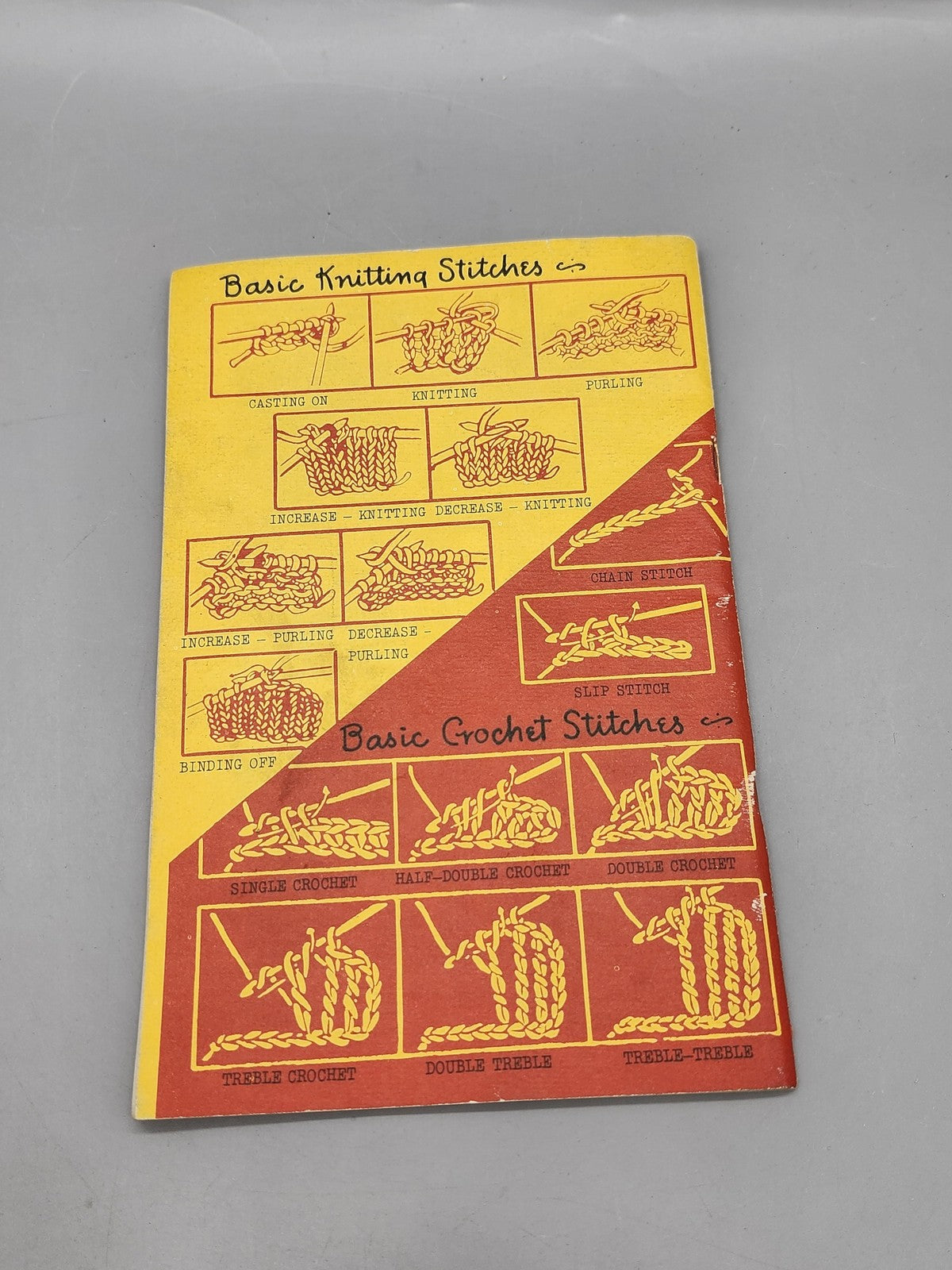 Vintage 1959 Needlework Album Mann Lengel Kujawa Vaughan Yellow PB USA Crafts