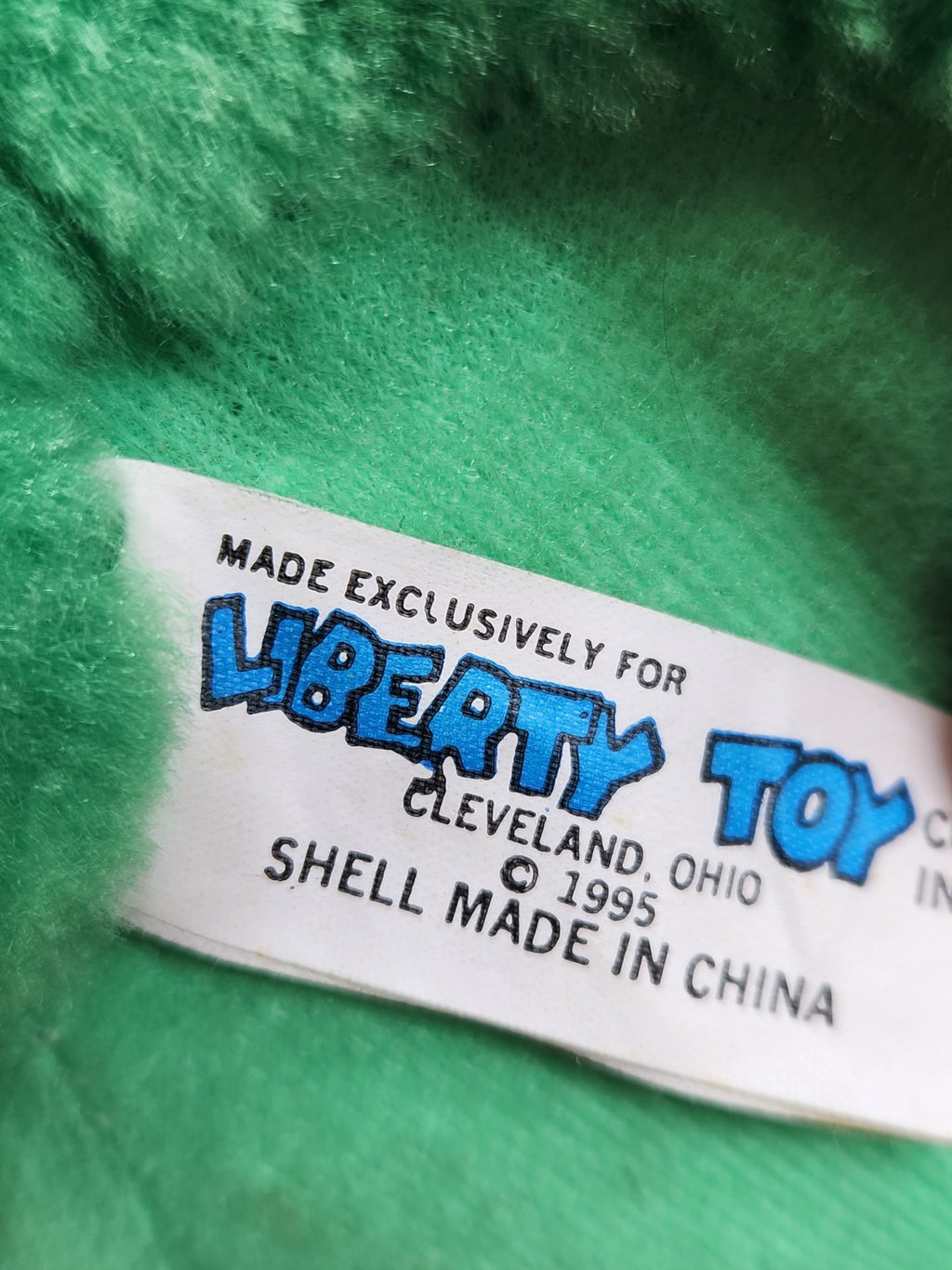 Vintage 1995 Liberty Toy Frog Plush Green Stuffed Animal 10" Large Googly Eyes