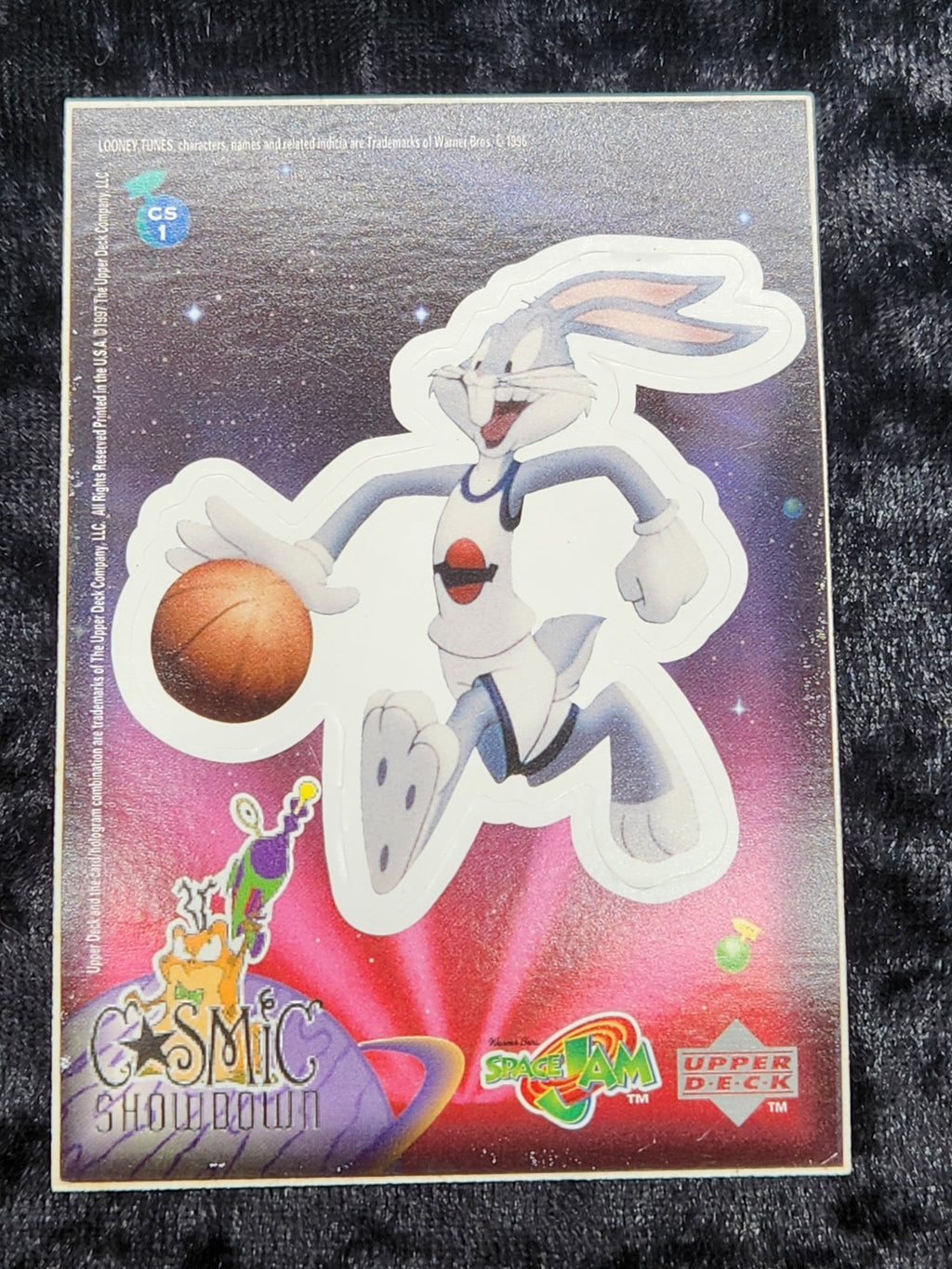 1997 Upper Deck Space Jam Cosmic Showdown CS1 Bugs Bunny Sticker Card