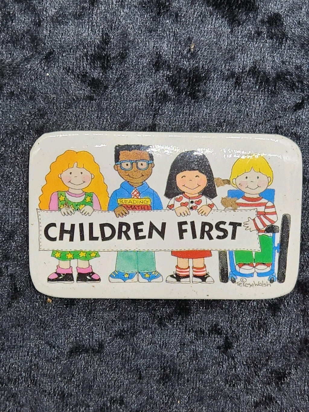 Love A Teacher Children First Pin Multicolor Enamel Kids School Lapel Jewelry