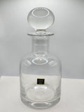 Oneida Crystal Clear Whiskey Decanter Round Stopper Barware Made In Slovakia