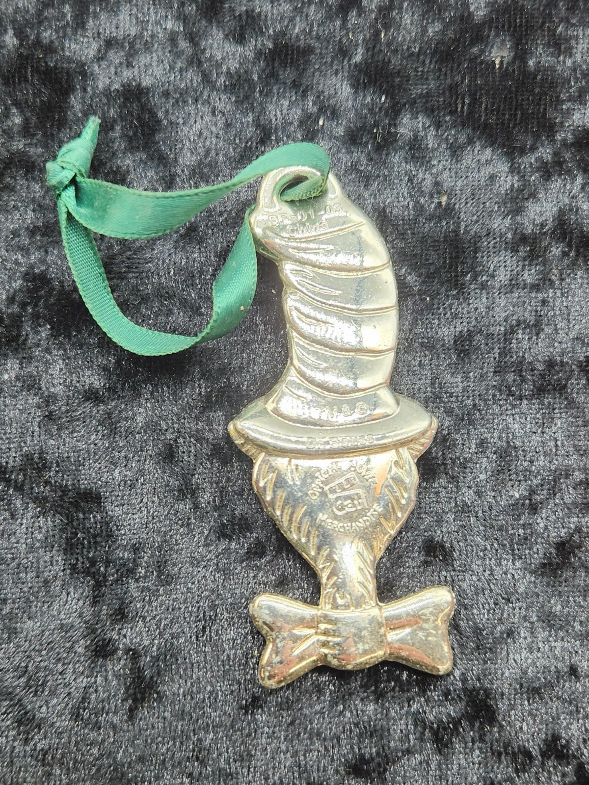 Vintage Dr. Seuss Cat In The Hat Brass Tone Ornament Decoration Hallmark Style