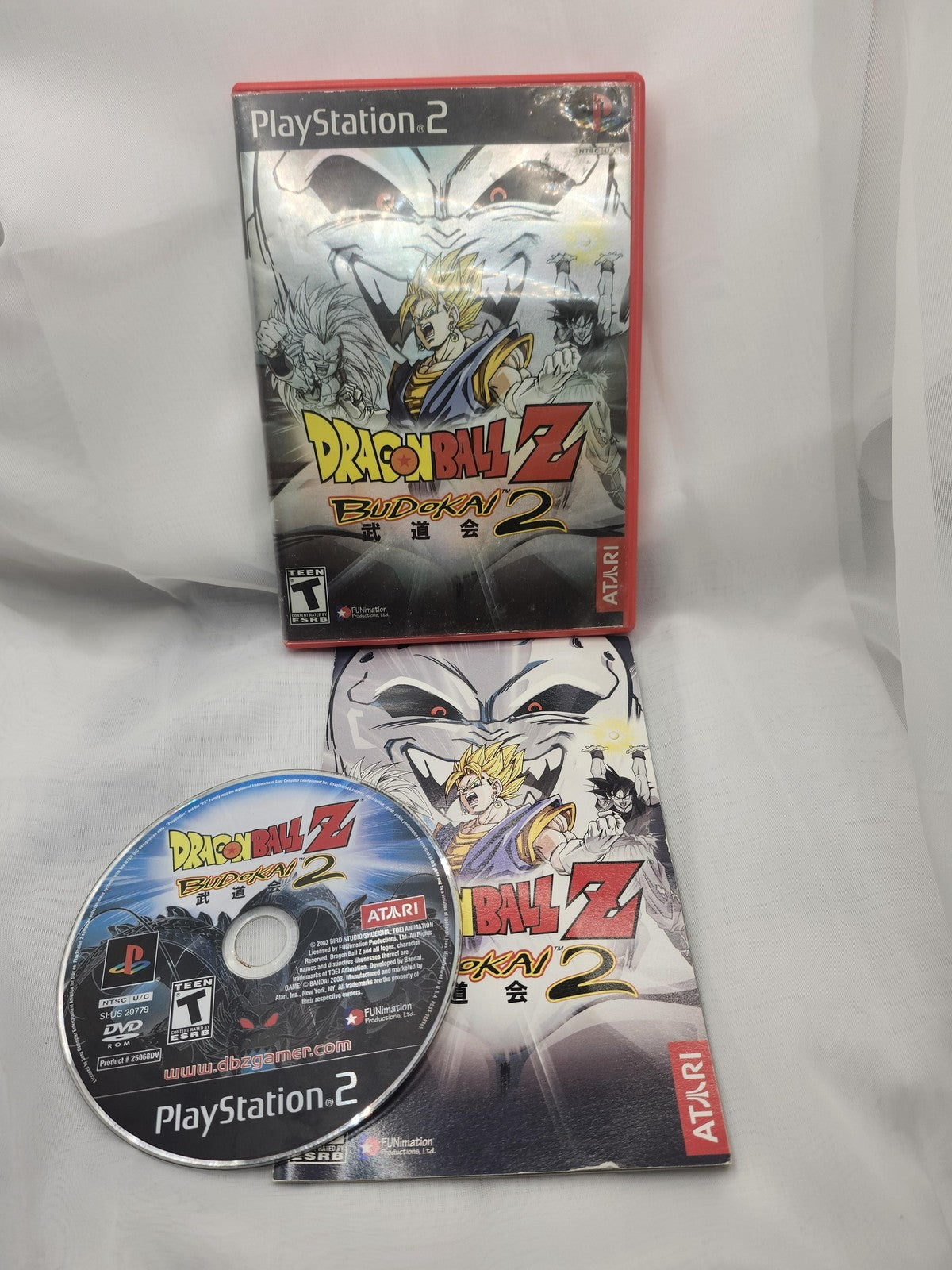Dragon Ball Z Budokai 2 Sony PlayStation 2 Game CIB Atari NTSC-U/C 2003 T