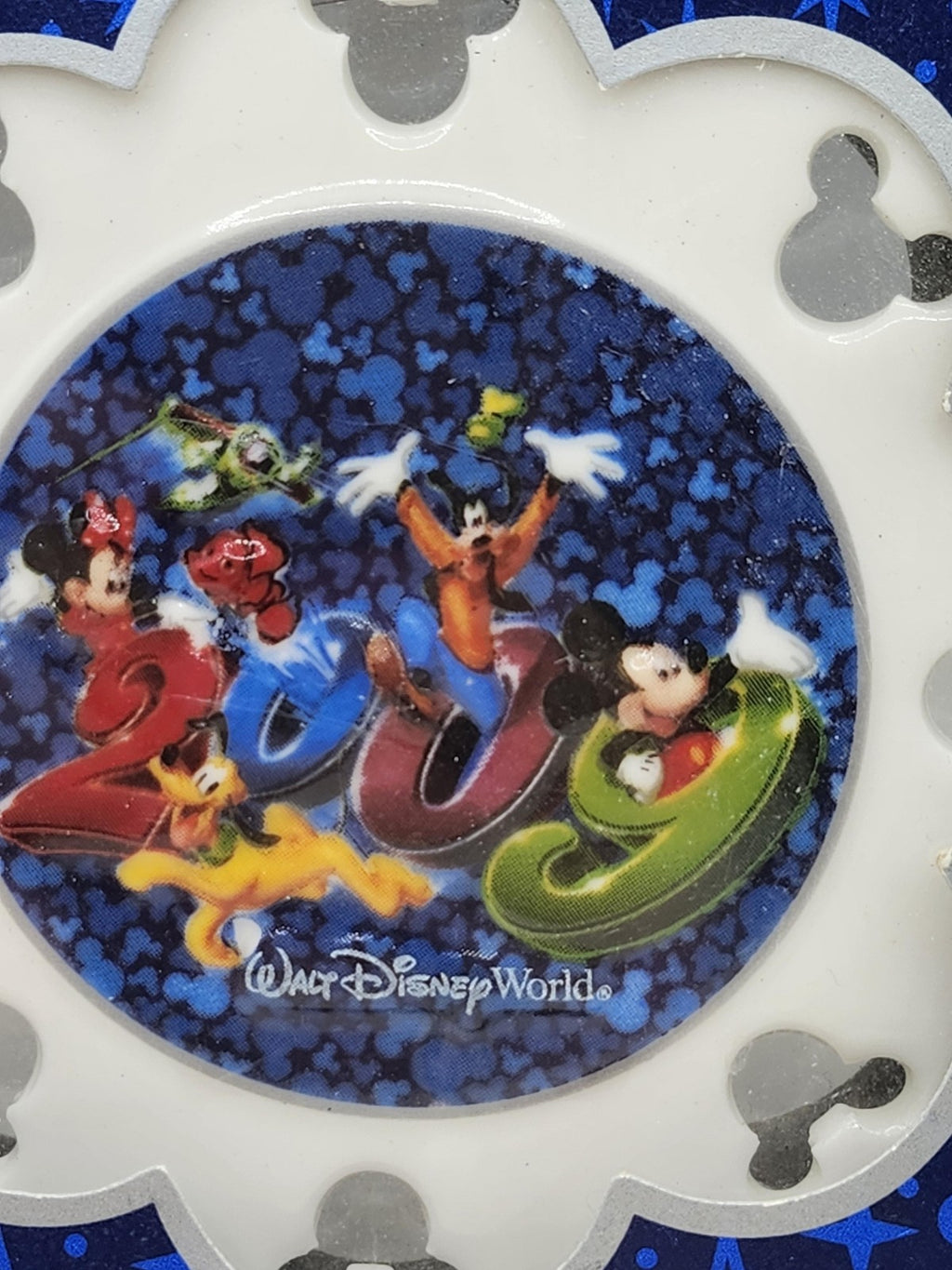 Disney 2009 Collector's Ornament Walt Disney World Porcelain Blue Mickey Mouse