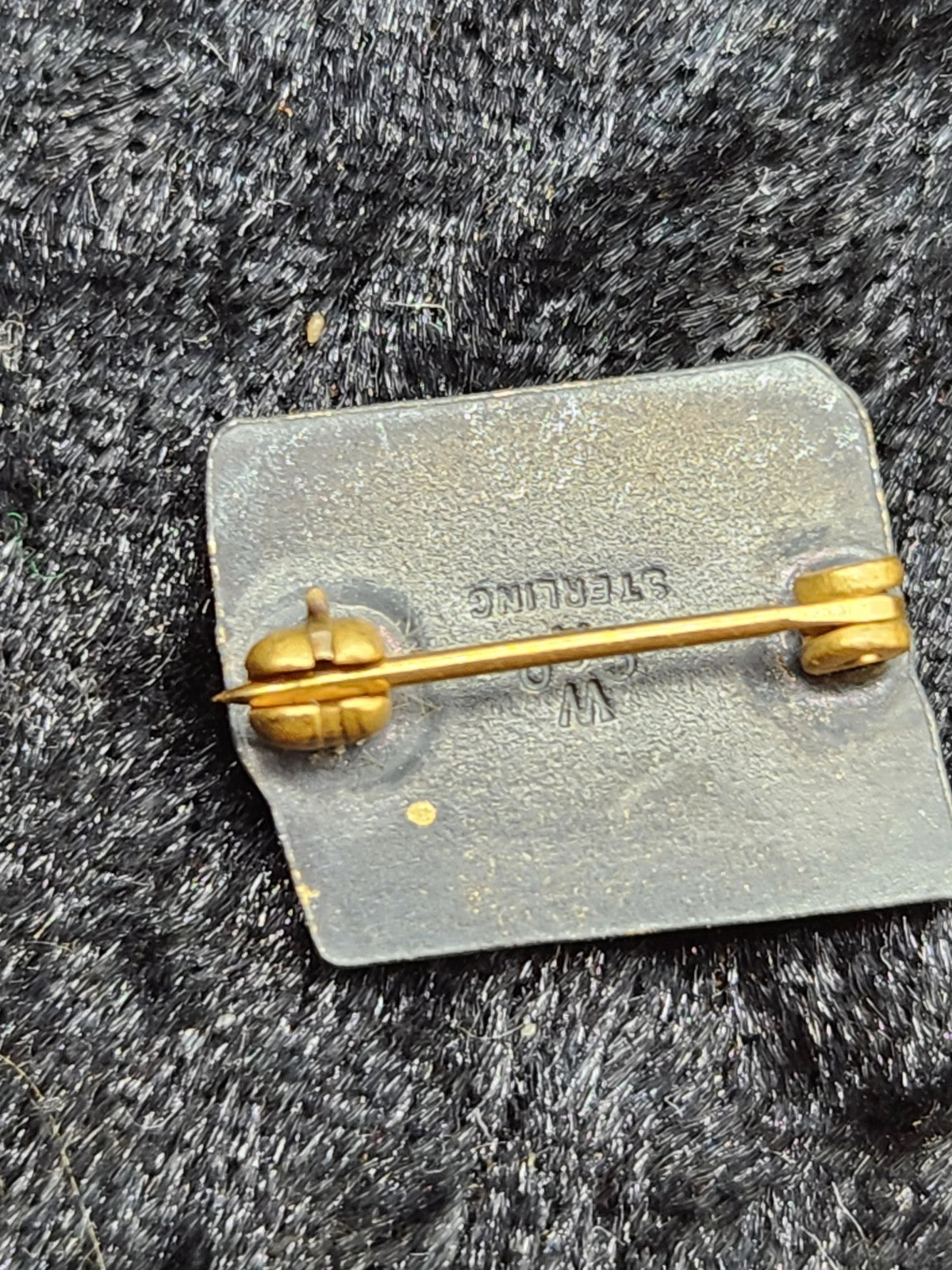 Vintage Sterling Silver Retro Broadcast Receiver Brooch Enamel Figural Pin
