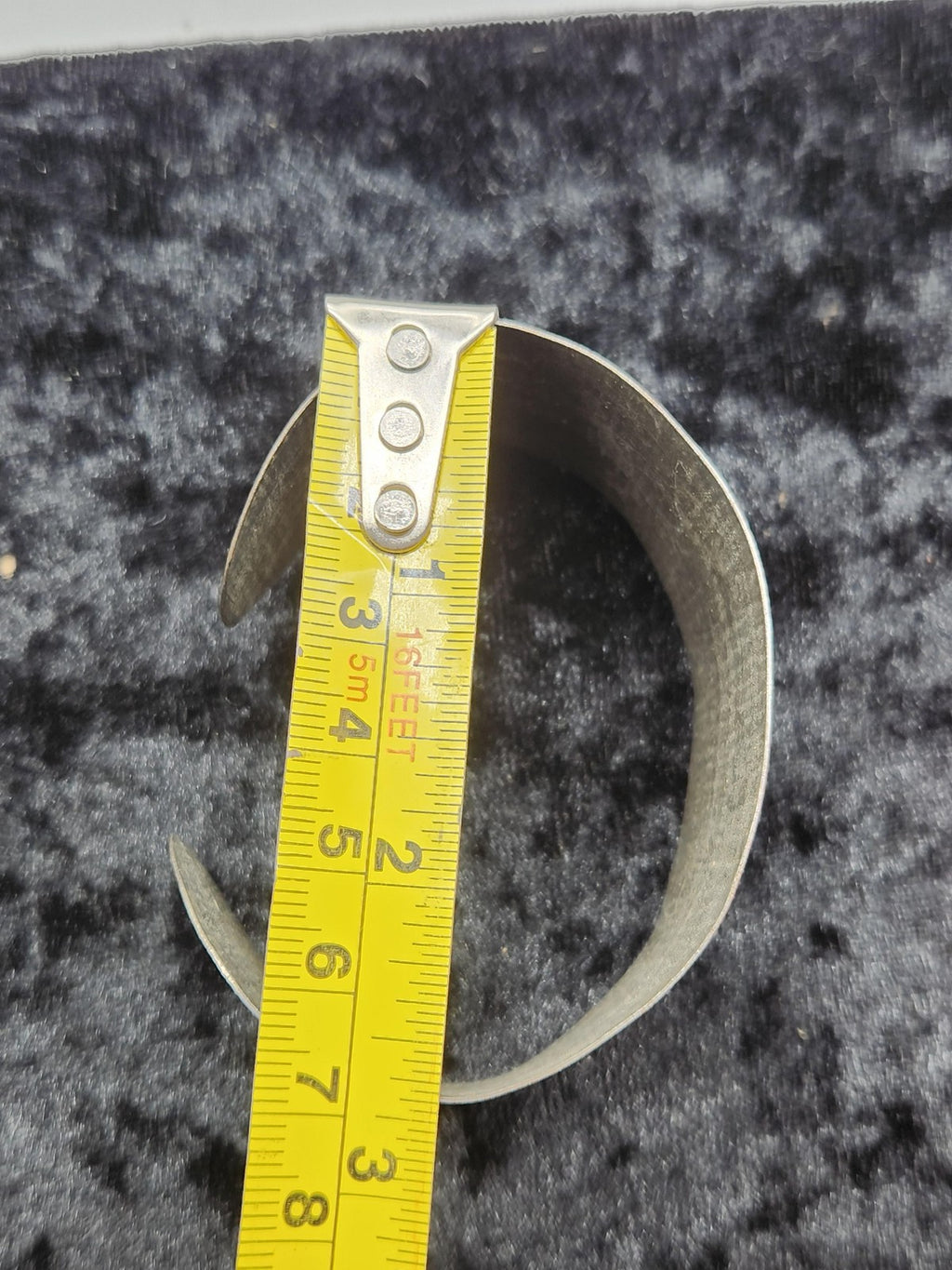 Silver Tone ID Cuff Bracelet Buster Bailey Verna Name Engraved Wide Jewelry Gift