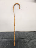 Vintage Bamboo Walking Cane Shepherd Crook Style Rattan Wooden Stick 30”
