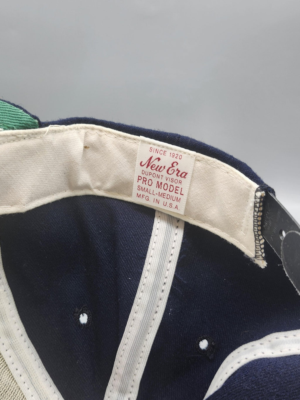 Vintage New Era Jack Daniels Hat Cap Snap Back Mens Medium Blue Beer USA 80s