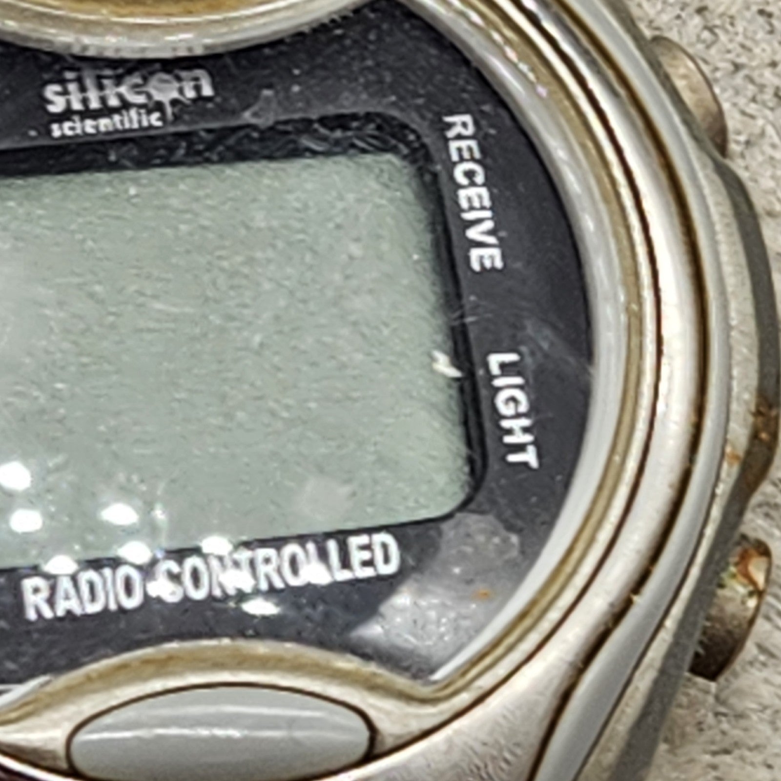 Silicon Scientific Radio Controlled Digital Watch Stainless Untested Parts...