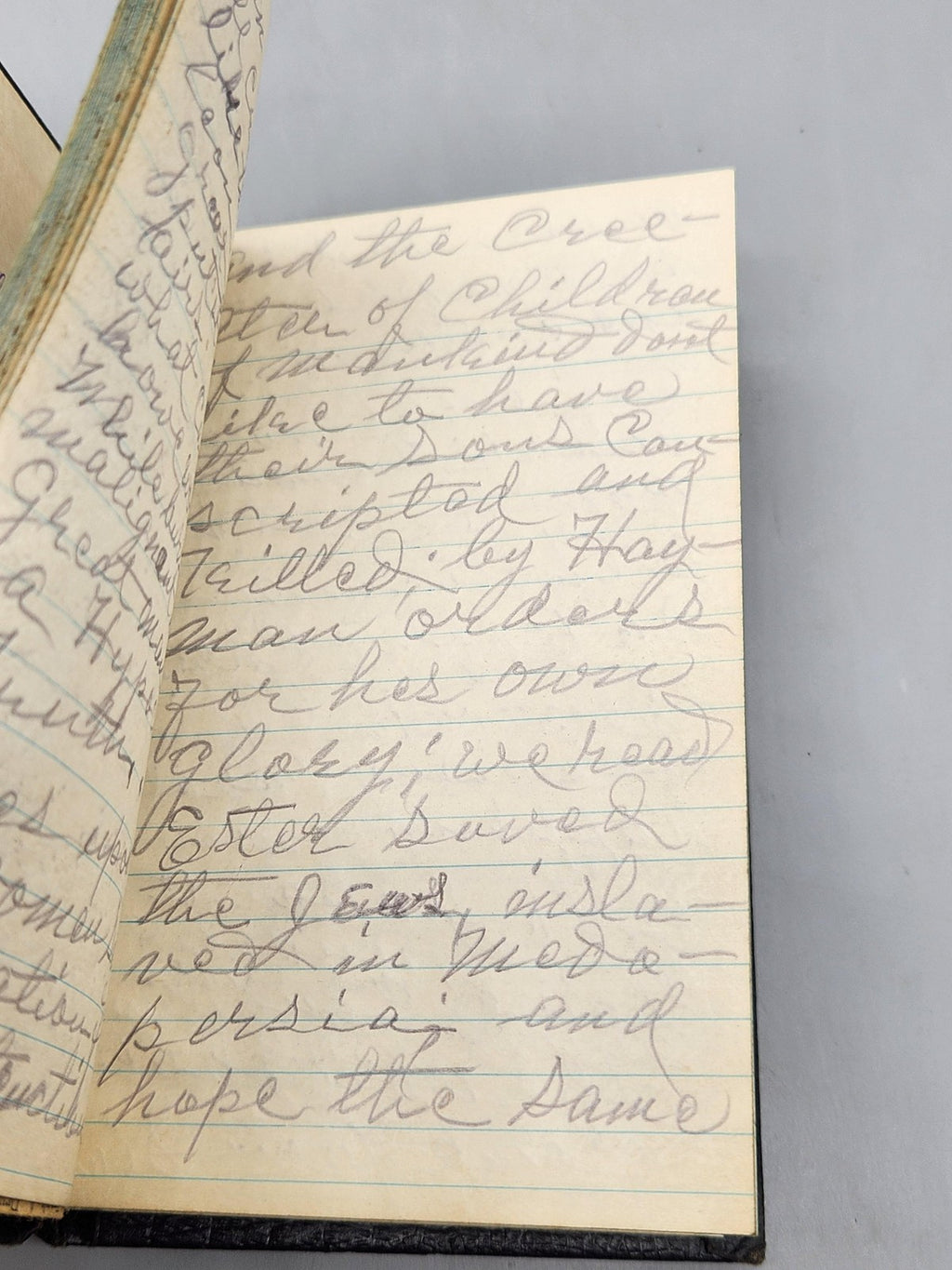 Vintage 1930 Memorandum Notebook John E Eklund Handwritten Journal Poetry Notes