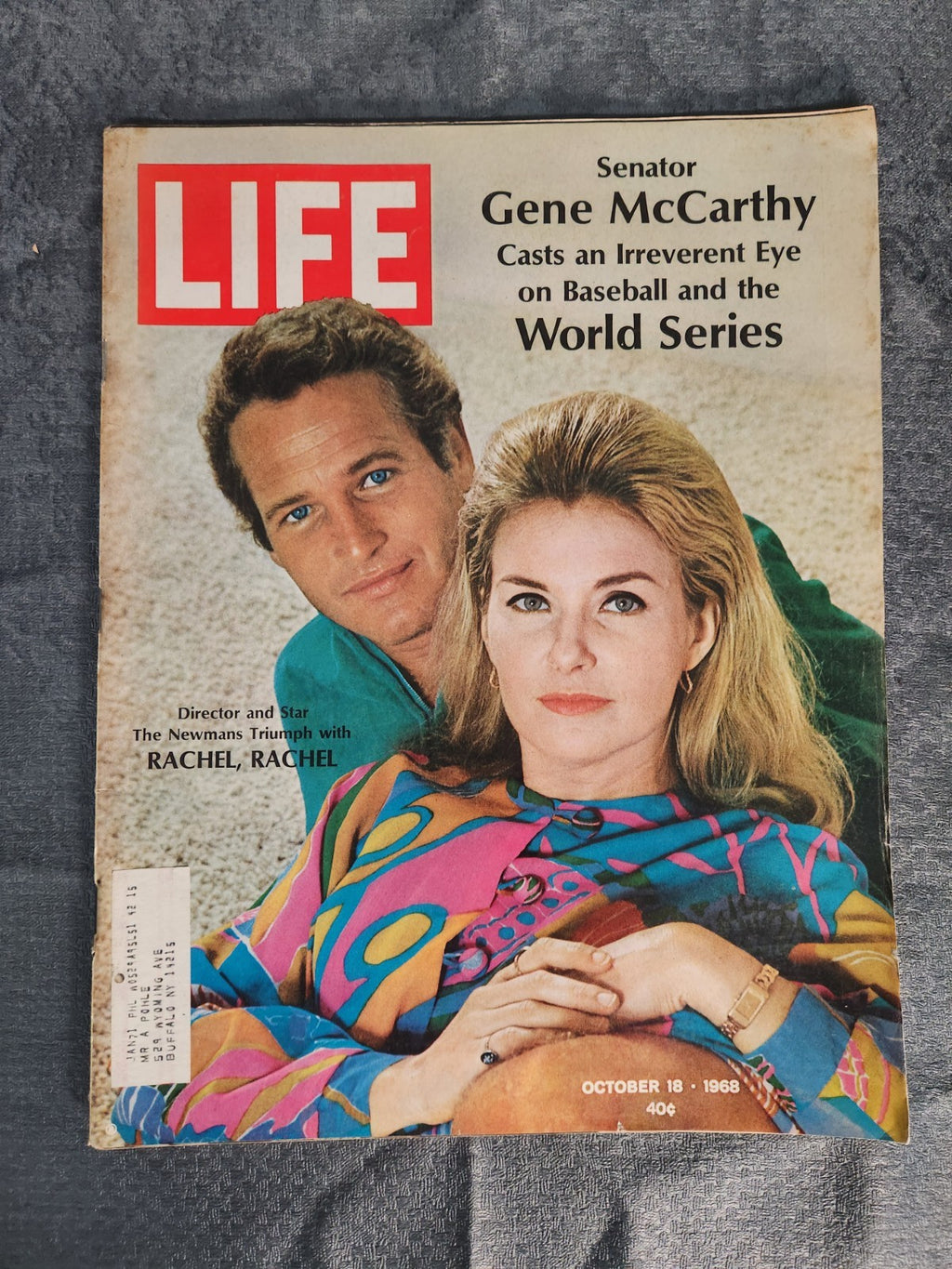 Vintage LIFE Magazine October 18 1968 Paul Newman Joanne Woodward Gene McCarthy