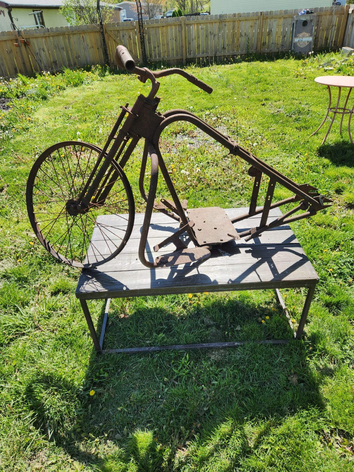 Antique SIMPLEX Early Motorcycle /  Bicycle Frame Springer Fork  Project 1930S