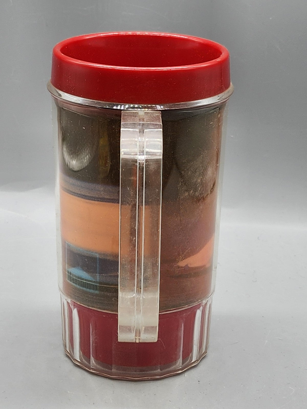 Vintage Marlboro Racing 91 Plastic Mug Red Clear Tobacco Advertising Decor