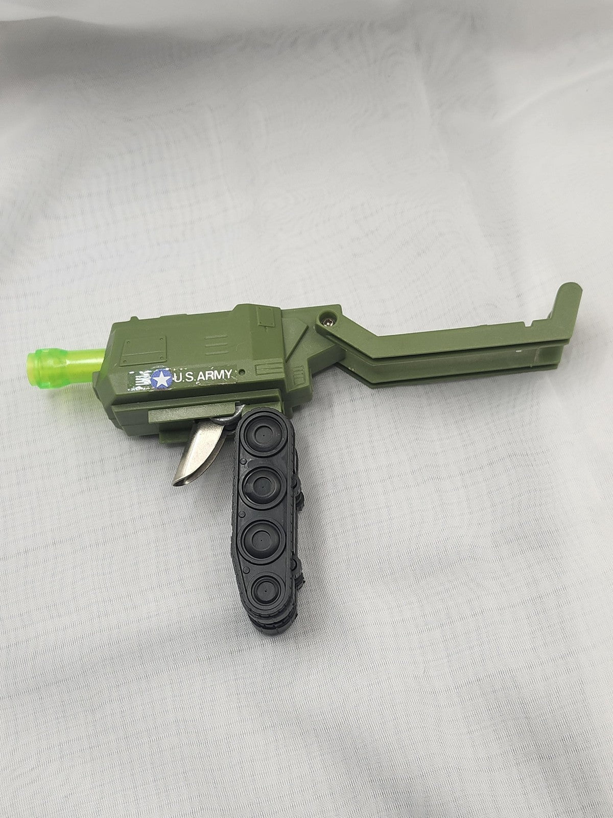 U.S. Army Toy Gun Accessory Green Black Plastic Action Figure Military Loose