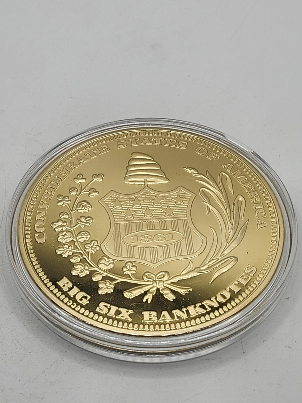 1861 States Montgomery Note Fantasy Gold Color Coin Medal Token