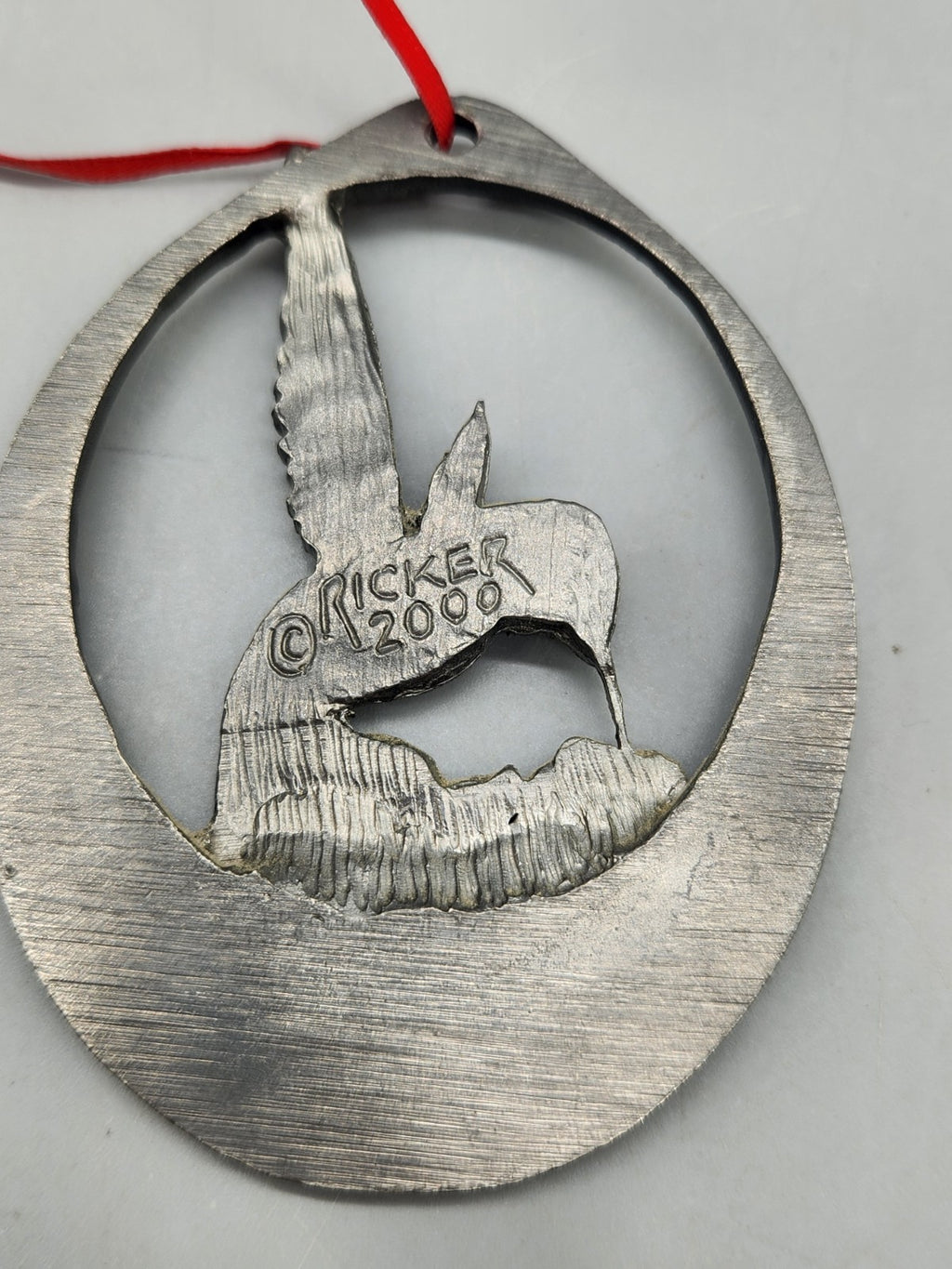 Michael Ricker 2000 Hummingbird Pewter Ornament Rocky Mountain National Park COA
