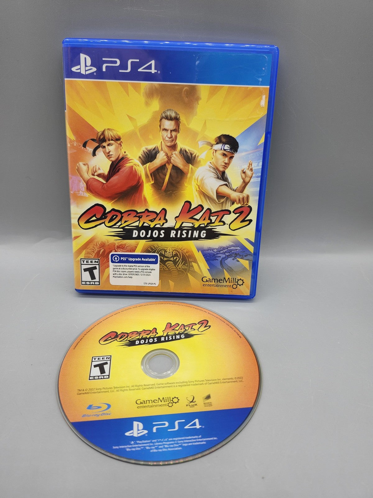 Cobra Kai 2 Dojos Rising PlayStation 4 PS4 Game T Red Mile 2022 Blue Case Disc
