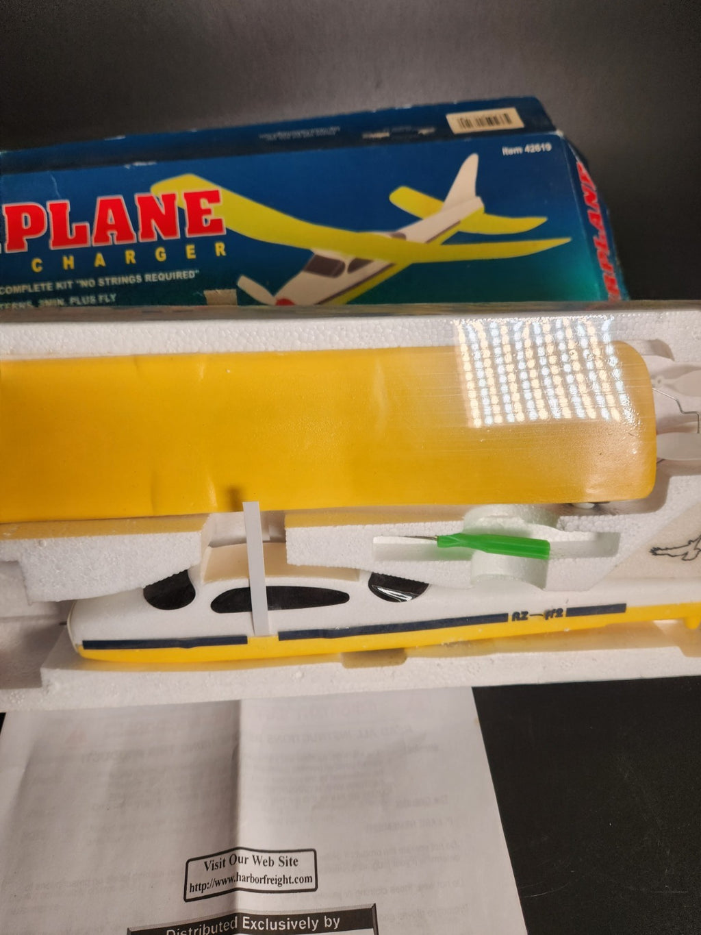 Vintage Harbor Freight Airplane Lightning With Charger Model 42619 RC Plane