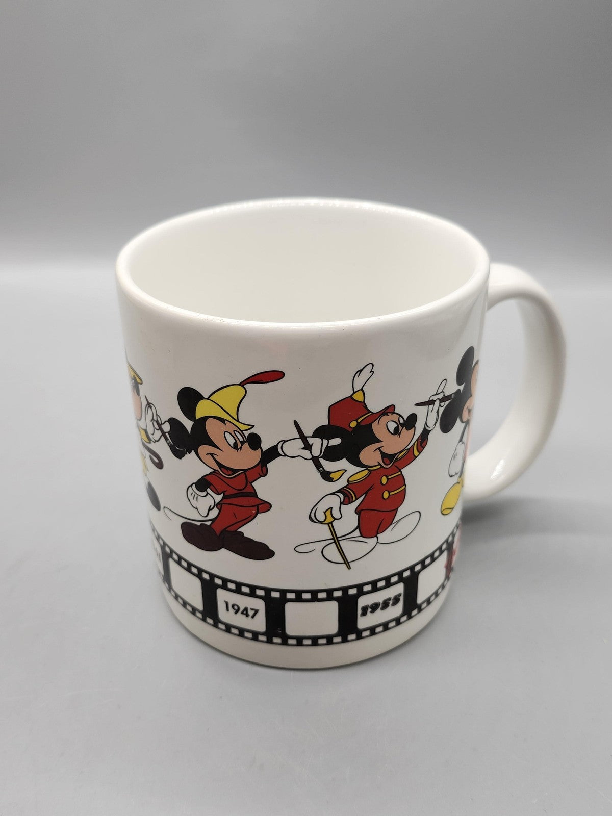 Disney Applause Mickey Thru The Years Mug White Ceramic Coffee Cup China