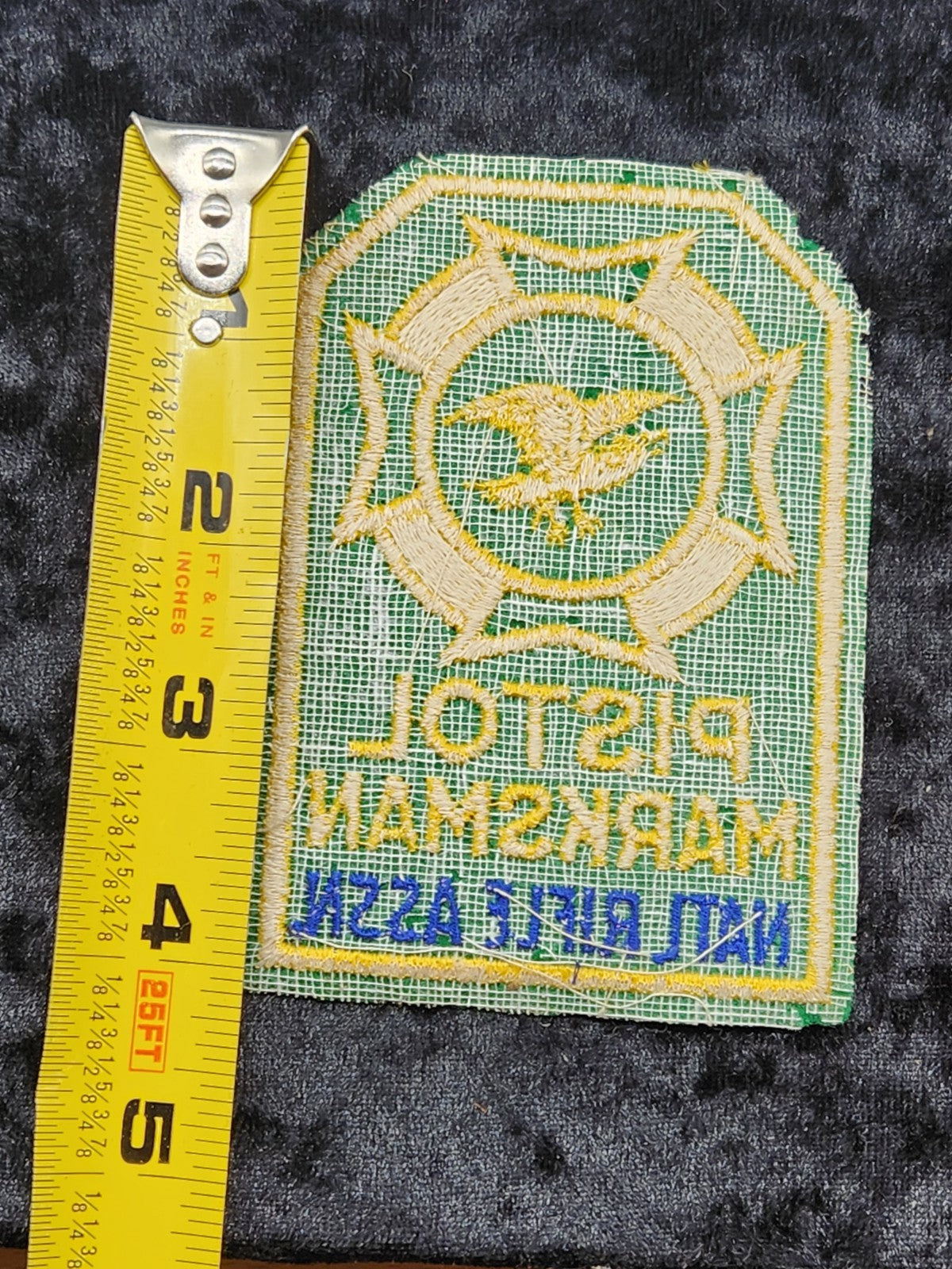 Vintage NRA Pistol Marksman Patch National Rifle Association Shooting Badge