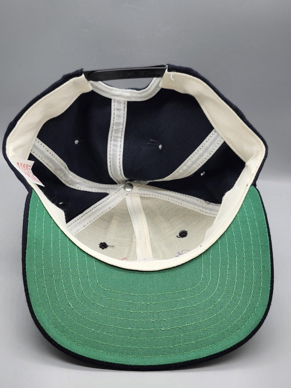 Vintage Chicago Bulls Lakers Hat Cap Snap Back New Era One Size Blue NBA Finals