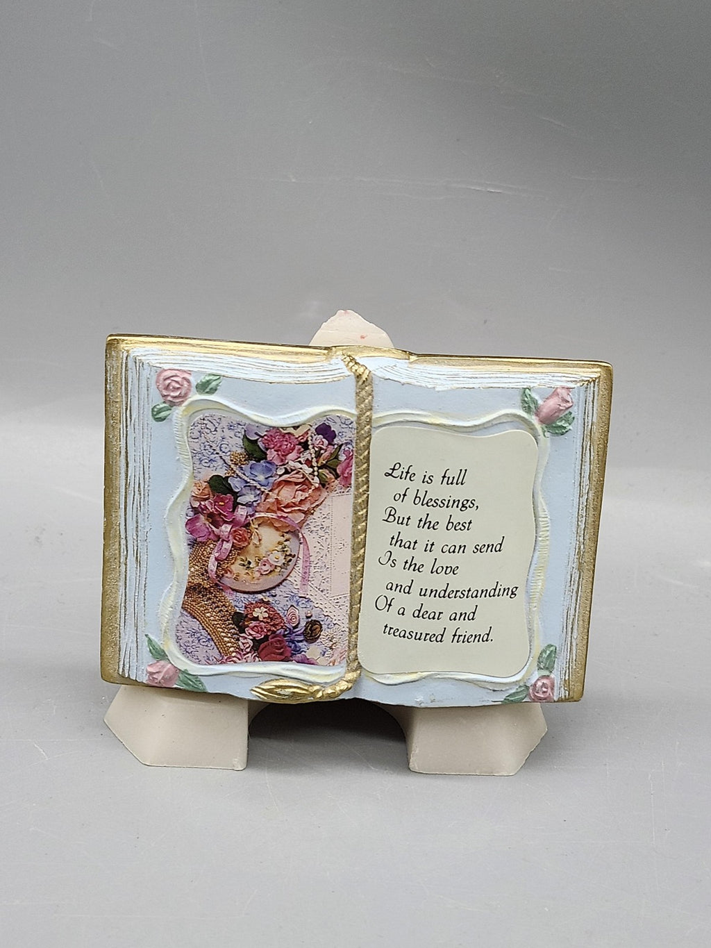 Paula Friendship Plaque Small Multicolor Book Magnet Stand Inspirational Decor
