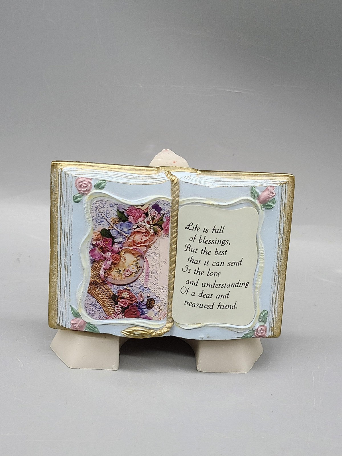 Paula Friendship Plaque Small Multicolor Book Magnet Stand Inspirational Decor