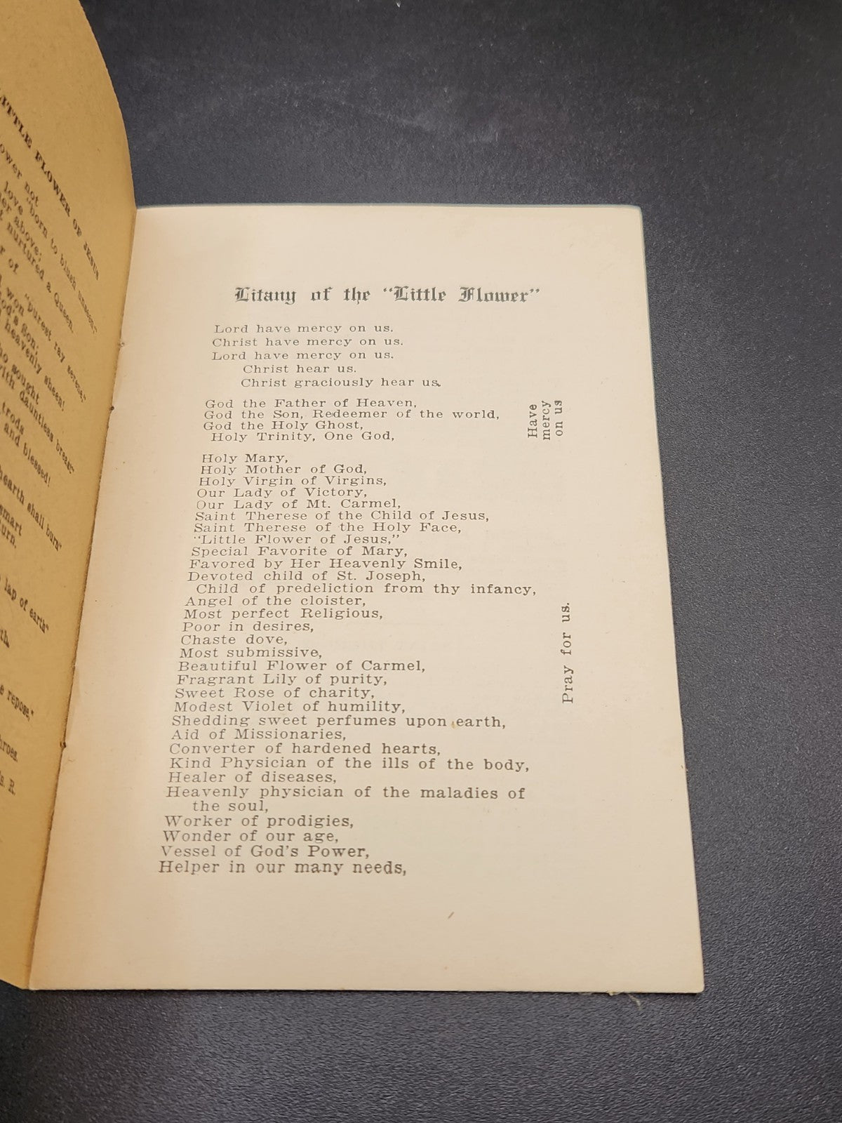 1936 Litany & Novena of the Little Flower St Therese Catholic Prayer Booklet