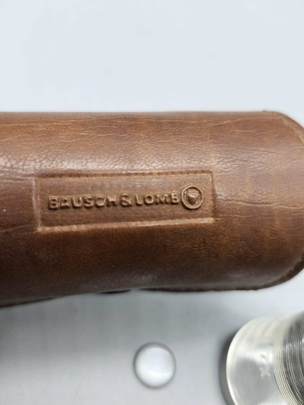 Bausch & Lomb Measuring Magnifier Loupe Reticle Leather Pouch Case Vintage Tool