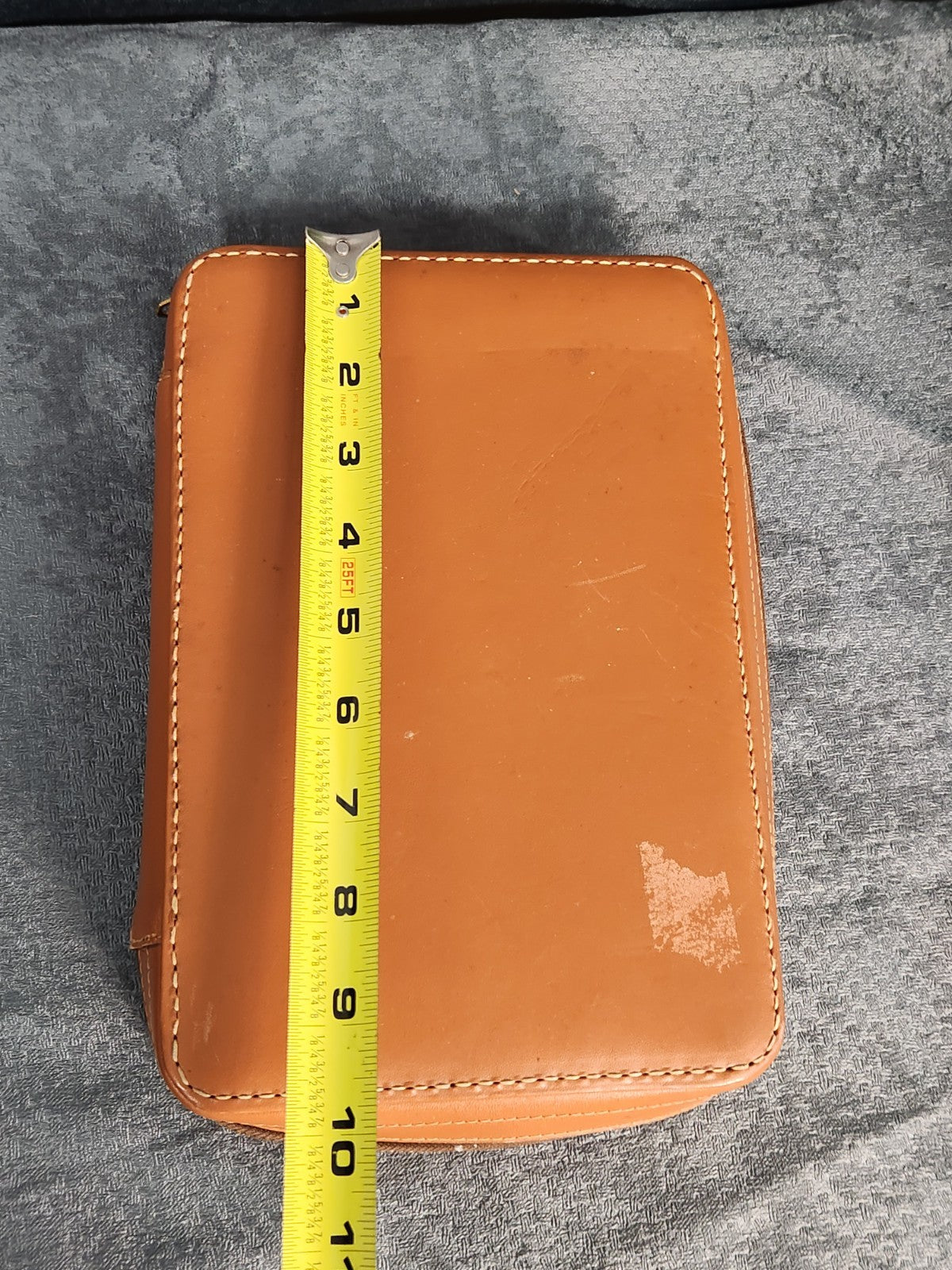 Vintage Men’s Travel Grooming Kit Faux Leather Case Mirror Brush Comb Set