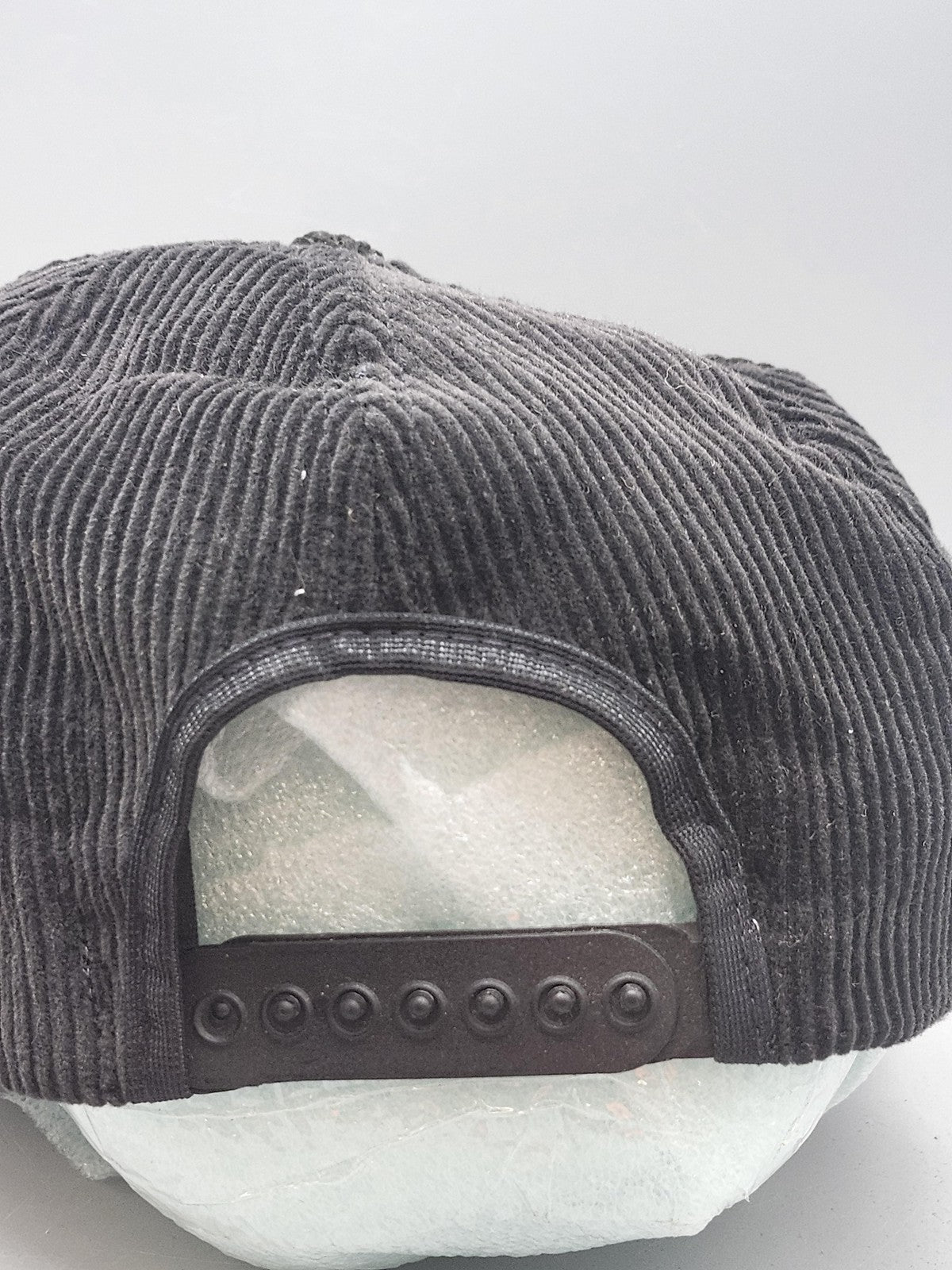 Vintage New Era Jack Daniels Hat Cap Snap Back Mens One Size Black Corduroy 80s